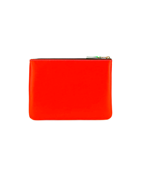 Super Fluo Blue & Orange Leather Wallet