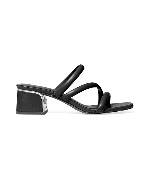 Lana Black Leather Mule