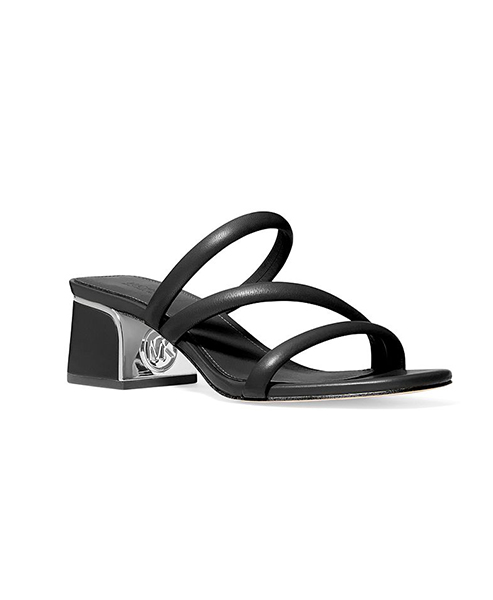 Lana Black Leather Mule