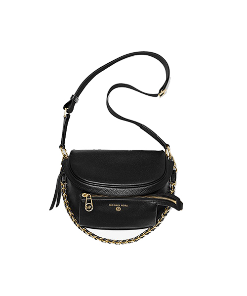 Slater Black Leather Sling Pack