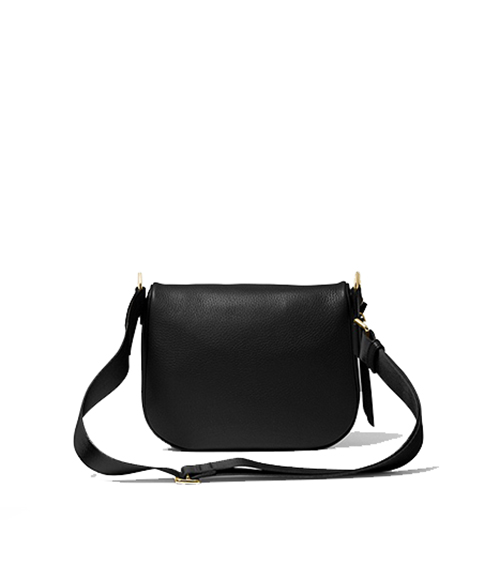 Slater Black Leather Sling Pack