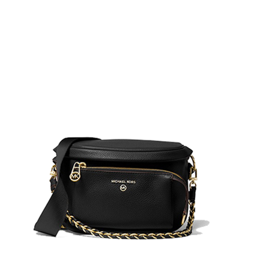 Slater Black Leather Sling Pack