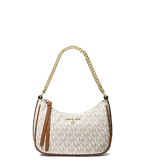 Vanilla Jet Set Charm Logo Shoulder Bag