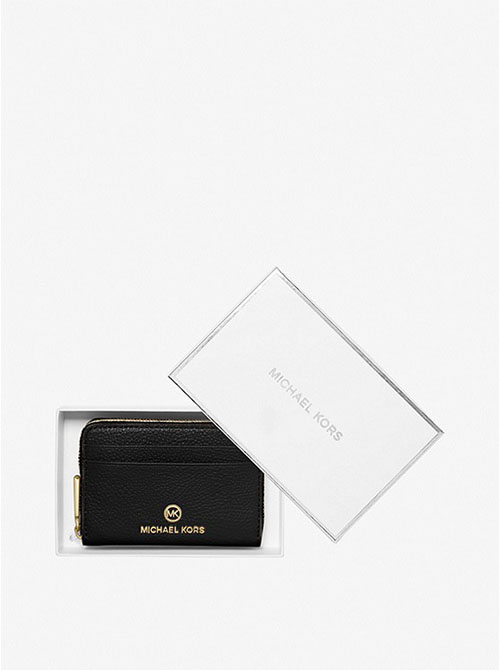 Jet Set Charm Black Small Wallet