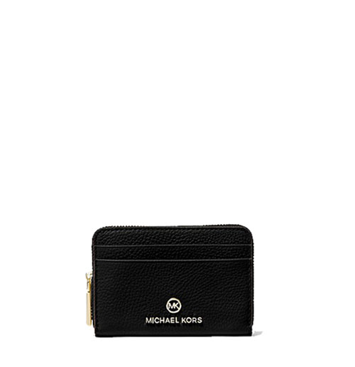Jet Set Charm Black Small Wallet