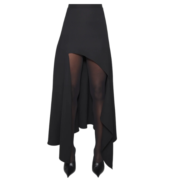 Black Long Panels Skirt