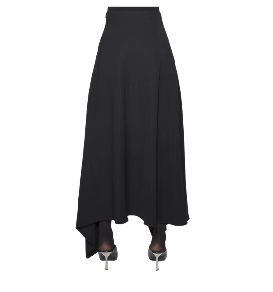 Black Long Panels Skirt