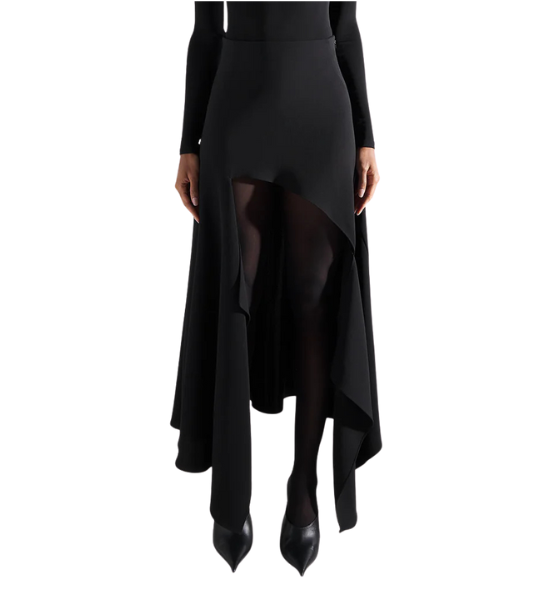 Black Long Panels Skirt