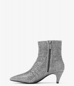 MICHAEL MICHAEL KORS BLK/SLIVER KITTEN BOOTIE GLITTER CHAIN