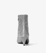 MICHAEL MICHAEL KORS BLK/SLIVER KITTEN BOOTIE GLITTER CHAIN
