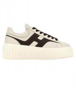 Cream/Brown H-Stripes Allacciato H Spezzata