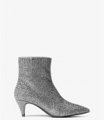 MICHAEL MICHAEL KORS BLK/SLIVER KITTEN BOOTIE GLITTER CHAIN