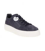 Suede Navy Blue H-Stripes Allacciato Banda