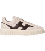 Cream/Brown H-Stripes Allacciato H Spezzata