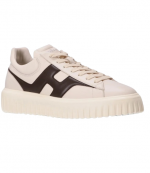 Cream/Brown H-Stripes Allacciato H Spezzata