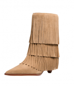 Husk Fringe Leather Jayla Heeled Bootie