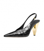Chocolate Leather Electra Sling Pump