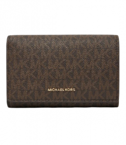 Brown Jet Set Lg Coin Wallet