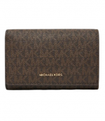 Brown Jet Set Lg Coin Wallet