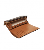 Brown Jet Set Lg Coin Wallet