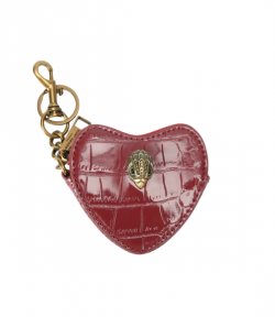 Kensington Red Croc Print Heart Charm