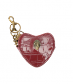 Kensington Red Croc Print Heart Charm