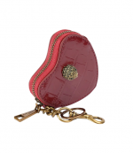Kensington Red Croc Print Heart Charm