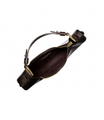 Chocolate Koa Md Embossed Leather Shoulder Bag