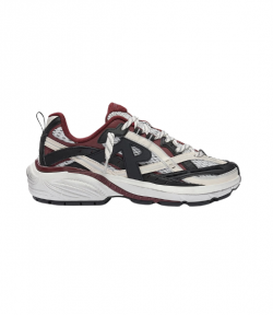 White/Black/Maroon Storm Runner Distressed Sneaker