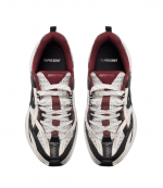 White/Black/Maroon Storm Runner Distressed Sneaker