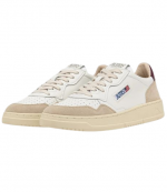 White/Burgundy Medalist Low Wom Leather/Suede