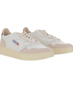 White/Burgundy Medalist Low Man Leather/Suede