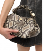 Snake Print Ganni Bou Bag Small