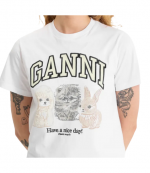 Basic Cotton Jersey Animals Relaxed T-Shirt