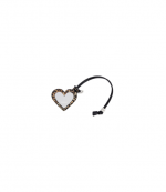 Leopard Print Ganni Bou Heart Mirror Keyring