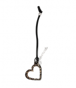 Leopard Print Ganni Bou Heart Mirror Keyring