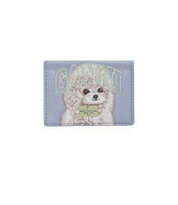 Soft Chambray Ganni Bou Card holder With Flap Animals