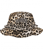 Leopard Washed Cotton Canvas Bucket Hat
