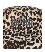 Leopard Washed Cotton Canvas Bucket Hat