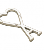 Silver Metal Ami De Coeur Hook Keyring
