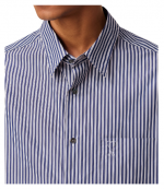 Royal Blue/White Embossed Adc Boxy Shirt