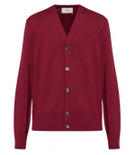 Cherry Cardigan With Black Adc Merino Wool Knit
