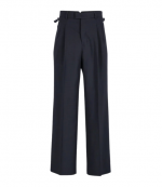 Anthracite Large Wide Light Wool Twill Pants
