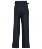 Anthracite Large Wide Light Wool Twill Pants