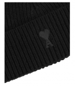 Black Ami De Coeur Merino Wool Knit Beanie