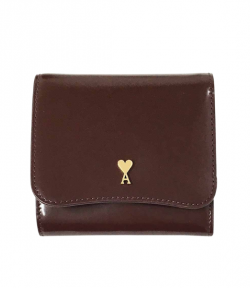 Cherry Glazed Leather Paris Compact Wallet