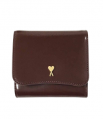 Cherry Glazed Leather Paris Compact Wallet