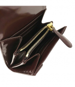 Cherry Glazed Leather Paris Compact Wallet