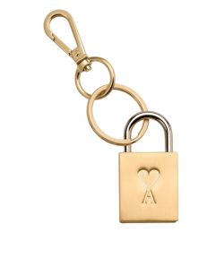 Gold/Silver Metal Adc Padlock Keyring