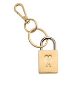 Gold/Silver Metal Adc Padlock Keyring